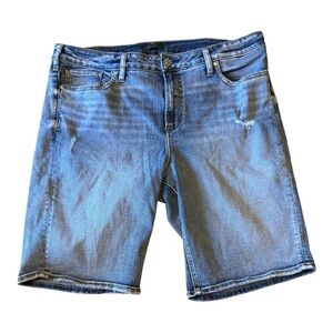 Silver Jeans Co Shorts Womens Sz 20 Avery Bermuda Blue Denim Mid Rise